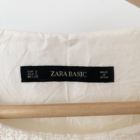 Zara | Cream tweed dress | size S - Picture 5 of 9